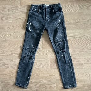 Black Zara Ripped Jeans Size 30